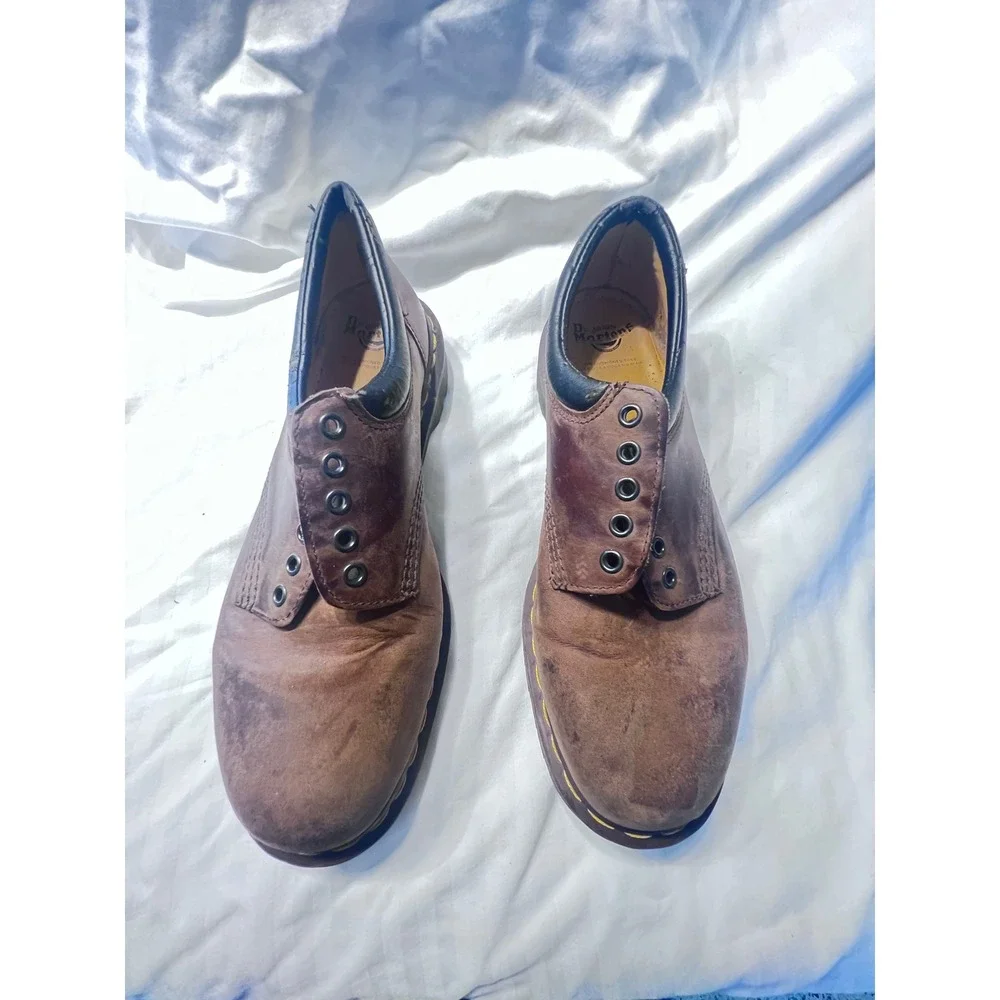 Dr.‎ Martens 8053 Brown Leather Padded Collar Oxford Shoes Mens 13 UK 12 EU 47